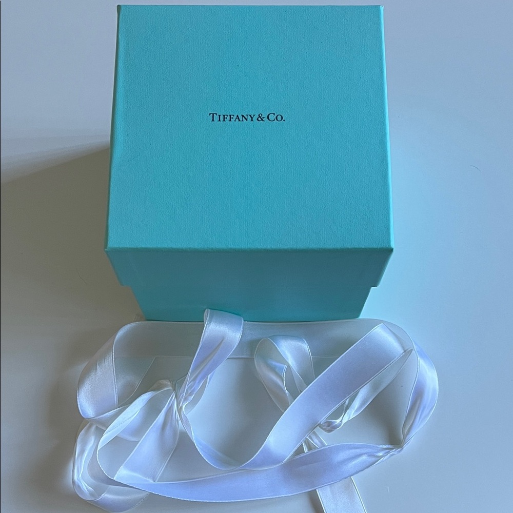 Tiffany & Co. empty box w/ribbon and tissue